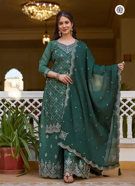 KF 3202 Kalaai Chinon Embroidery Kurti With Bottom Dupatta Wholesale Price In Surat